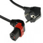 IEC Lock Cable de alimentación de 230 V CEE 7/7 macho (angulado) a C13 (angulado superior) bloqueable, Negro, 1.00m - EL448S ...