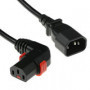 IEC Lock Cable de alimentación de 230 V C14 a C13 (angulado derecha) bloqueable, negro, 1.00 m - PC2041 7,13 €