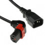 IEC Lock Cable de alimentación de 230 V C14 a C13 (angulado superior) bloqueable, negro, 1.00 m - PC2043 7,13 €