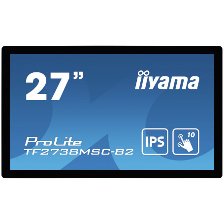 Pantalla Interactiva iiyama ProLite TF2738MSC-B2 pantalla para PC 68,6 cm (27") 1920 x 1080 Pixeles Full HD LED Pantalla táct...