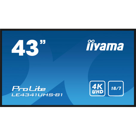 Monitor Profesional iiyama LE4341UHS-B1 pantalla de señalización Pantalla plana para señalización digital 108 cm (42.5") LCD ...