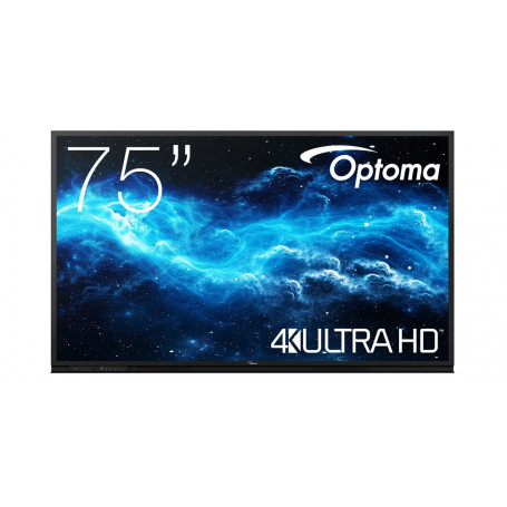 Pantalla Interactiva Optoma 3752RK Panel plano interactivo 190,5 cm (75") LED Wifi 400 cd / m² 4K Ultra HD Negro Pantalla tác...