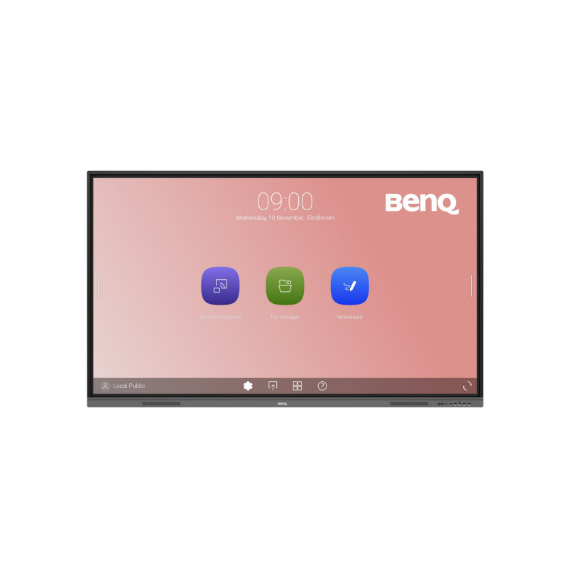 Pantalla Interactiva BenQ RE6503 pizarra y accesorios interactivos 165,1 cm (65") 3840 x 2160 Pixeles Pantalla táctil Negro 1...