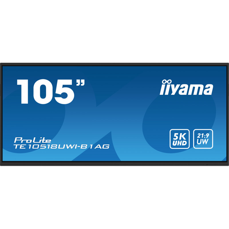 Pantalla Interactiva iiyama PROLITE Pizarra de caballete digital 2,67 m (105") LED Wifi 450 cd / m² 5K Ultra HD Negro Pantall...